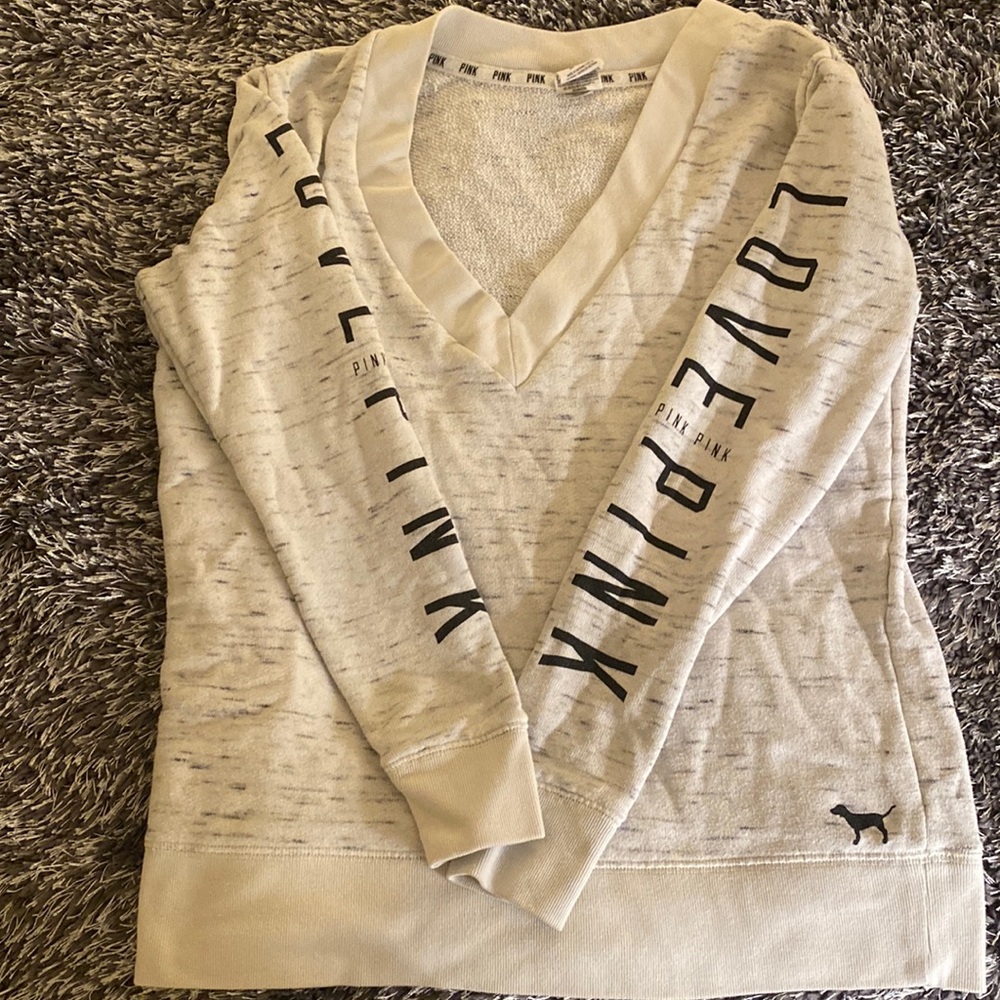 PINK V Neck Sweatshirt Size XS
